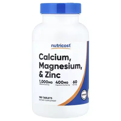Nutricost Calcium, Magnesium & Zinc 1000 mg Tablets